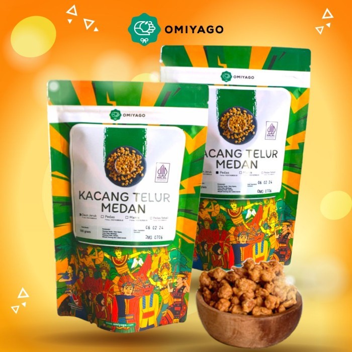 

New Arrival Buy 1 get 1 Kacang Telur Medan Daun Jeruk Omiyago 100 gr