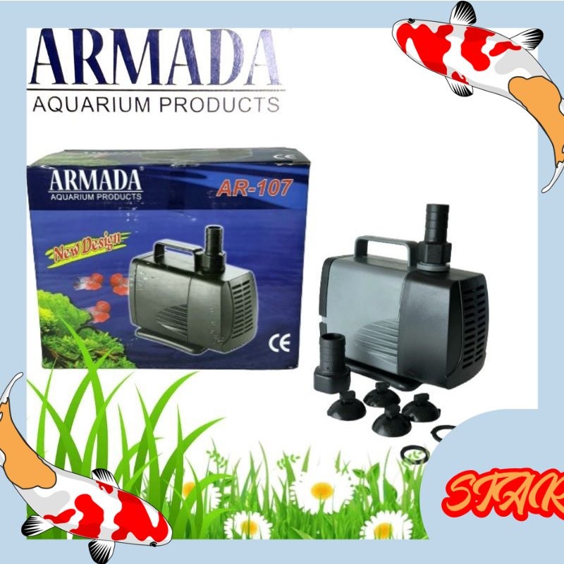 armada ar 107 pompa aquarium kolam ikan mesin kolam ikan