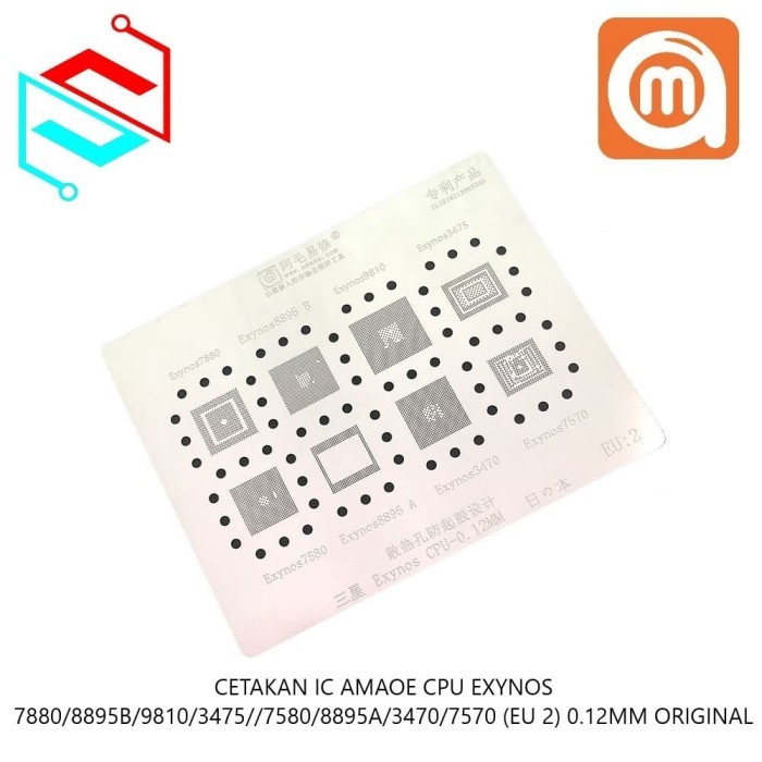 CETAKAN IC BGA CPU AMAOE EXYNOS 7880/8895B/9810/3475//7580/8895A 76676