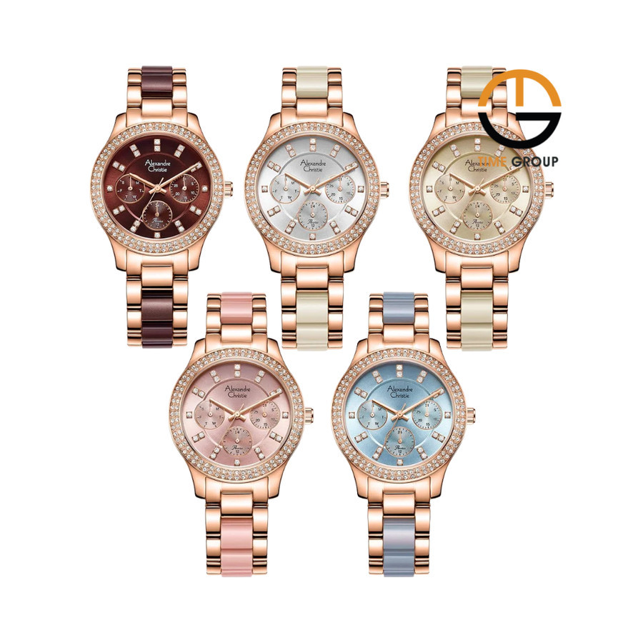 JAM TANGAN WANITA ALEXANDRE CHRISTIE AC2A32 AC 2A32 BF STAINLESS STEEL