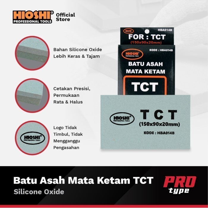 Batu Asah Pengasah Mata Ketam Planer BladeTCT (150x90x20mm) HIOSHI PRO