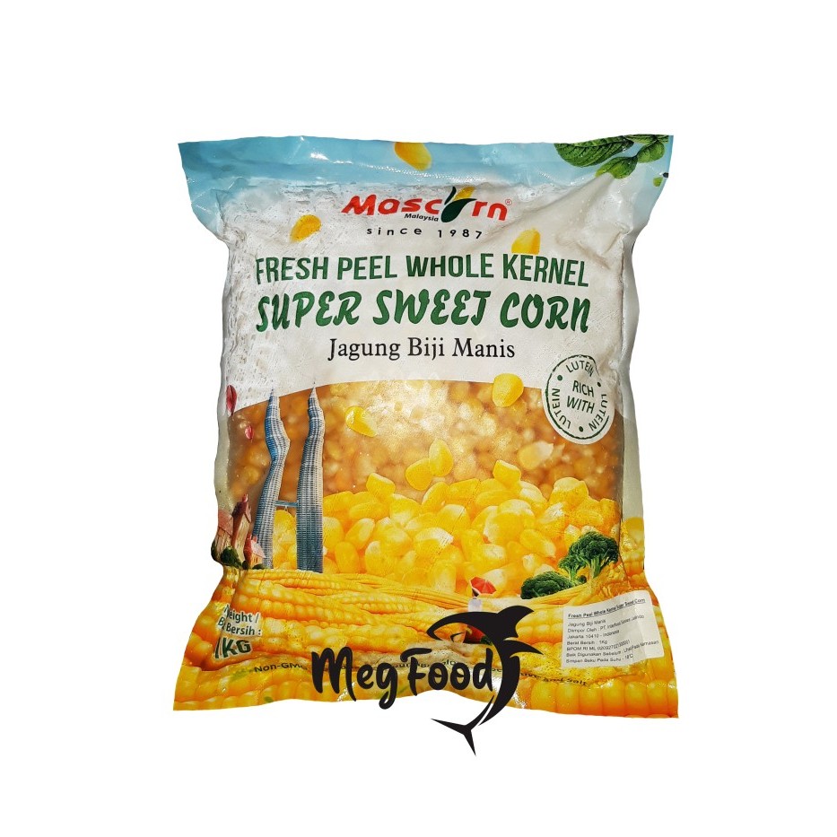 

Mascorn Fresh Peel Whole Kernel Super Sweet Corn | Jagung Biji Manis 1 Kg