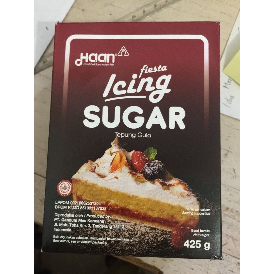 

✨TERLARIS -Haan Icing Sugar Fiesta Bubuk gula halus berkualitas 425 gr