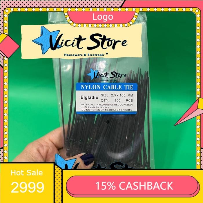 

Kabel Ties Hitam 10cm / 15cm / 20cm / 25cm / 30cm Harga 1pack isi 100pcs - Xasanova