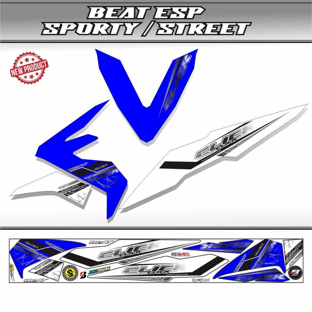 STIKER MOTOR HONDA ALL BEAT ESP STREET SPORTI / STRIPING MOTOR BEAT LIS SIMPLE