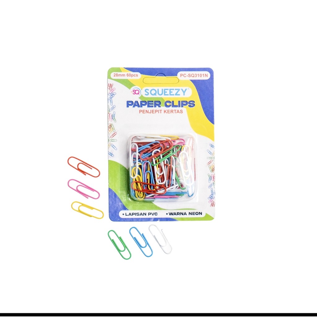 

Paper Clips Squeezy Warna Warni Modern PC-SQ3101N