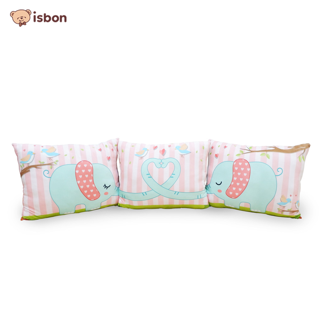 Bantal Jumbo Elephant Gajah 3 set Lucu Istana Boneka Bahan Premium