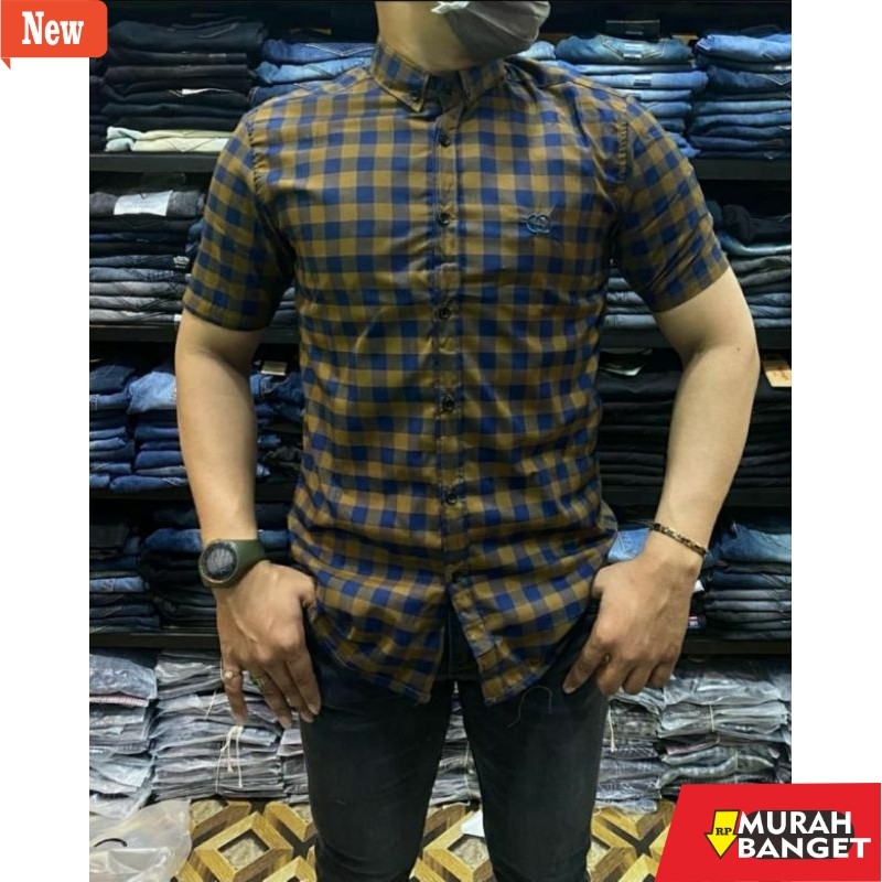 kemeja kotak kotak cowok Kemeja kotak kotak lengan pendek kemeja kotak kotak pria kemeja pria lengan