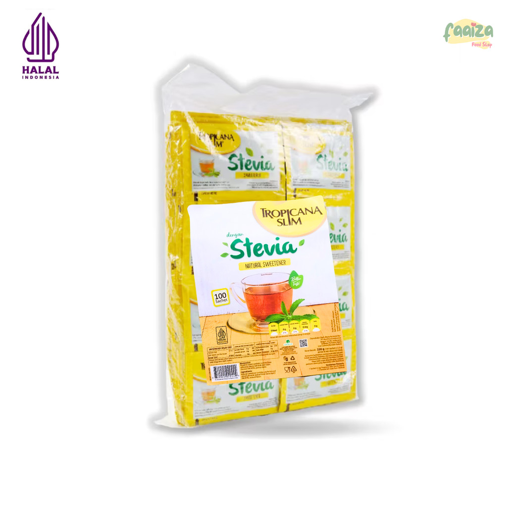 

Tropicana Slim Stevia 220gr (100 sachet x2.2gr) Pemanis Alami
