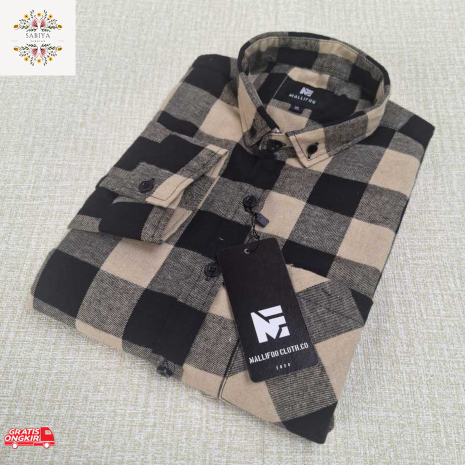 Hem Terkini / Kemeja Pria Lengan Panjang Premium Baju Kemeja Flanel Cowok Cewek Distro Motif Kotak /