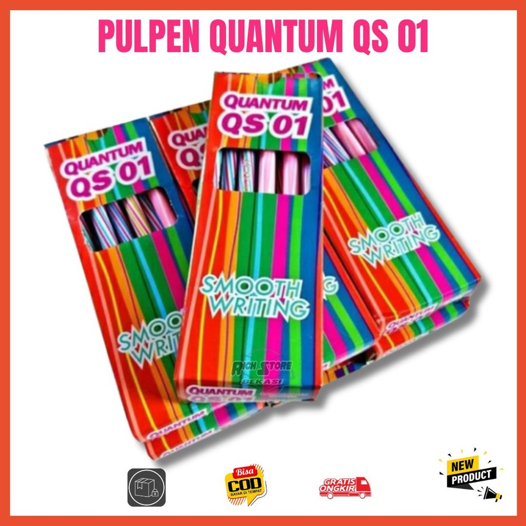 

Pulpen Quantum (QS 01) per lusin pulpen warna-warni pulpen murah