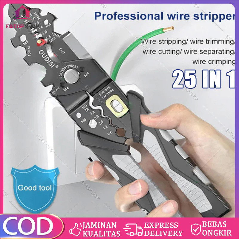 【25in1】Tang Multifungsi/Tang Potong Kabel Listrik/Tang Serbaguna Multifungsi/Tang Potong Kabel Listr