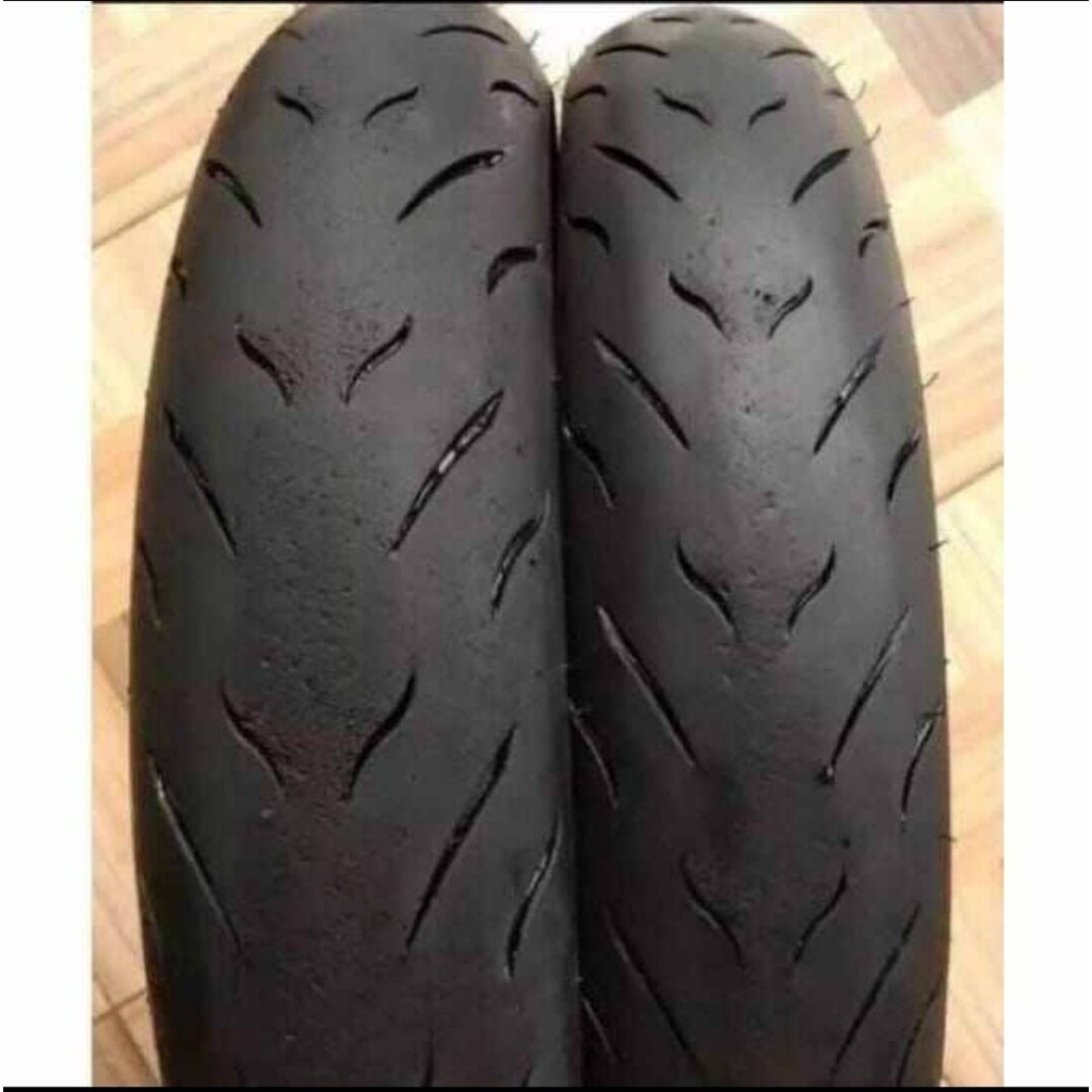 SEPASANG BAN MOTOR ROAD RACE UNTUK MOTOR ALL METIC RING 14 UK 100/80-90/80