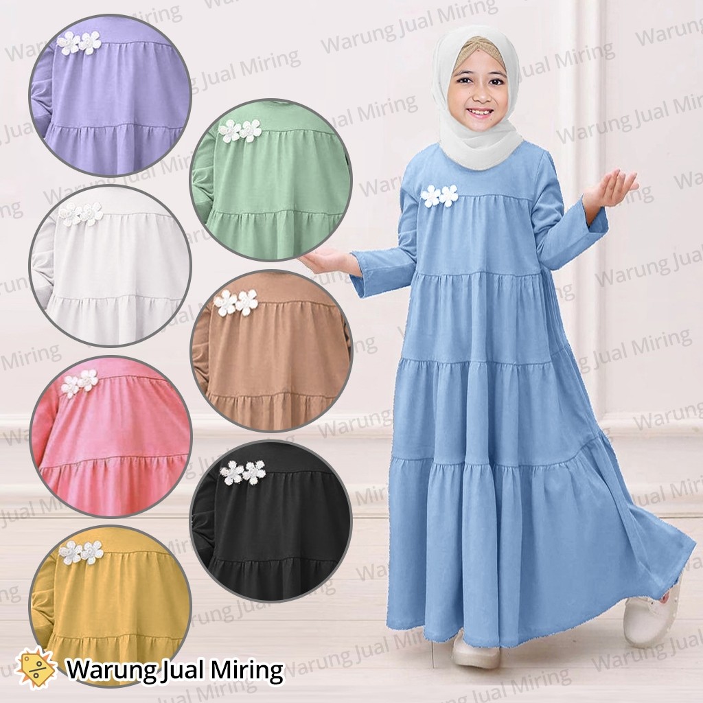 Langsung Kirim Baju Gamis Anak Perempuan & Remaja 1-16 Tahun Baju Muslim Anak Gamis Perempuan Cewek 