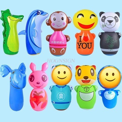 Inflatable large head tumbler, children's inflatable toy, inflatable tumbler