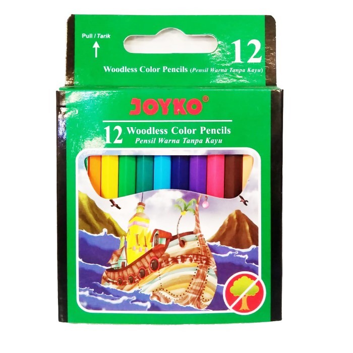 

Pulas Pensil Warna Joyko CP-107 / CP-S12 Pensil 12 Warna Joyko / Pensil Warna Kecil