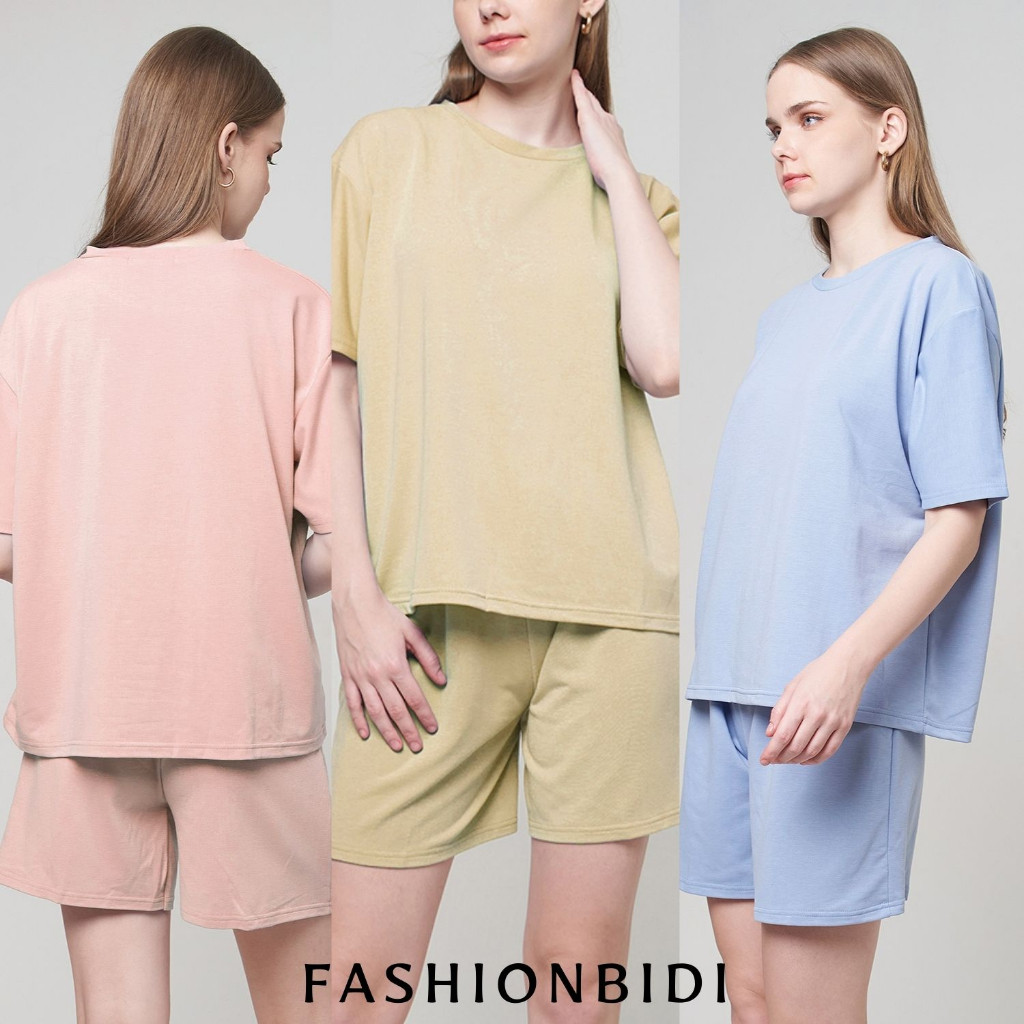 Talia Setelan Kaos Lengan Pendek