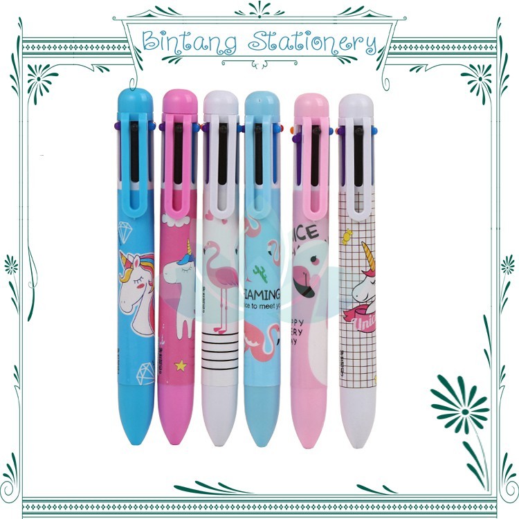 

⭐JOJU⭐ 1 LUSIN ( 12 BIJI ) PULPEN MOTIF 6 WARNA LUCU IMUT / BOLPEN KARAKTER