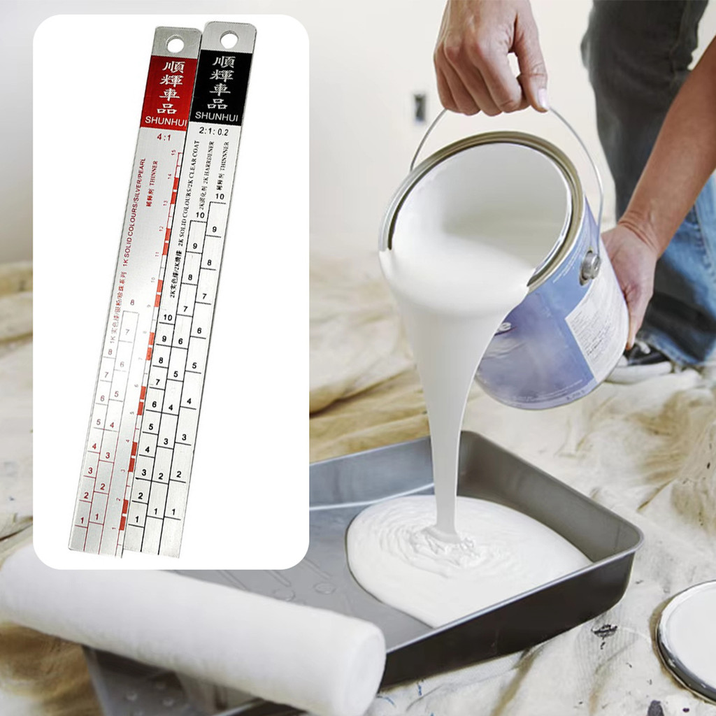 

20CM Paint Mixing Ruler /Stick Penggaris Cat dan Pernis Ruler/ Penggaris Takar Cat/ Stick Ukur Aluminium