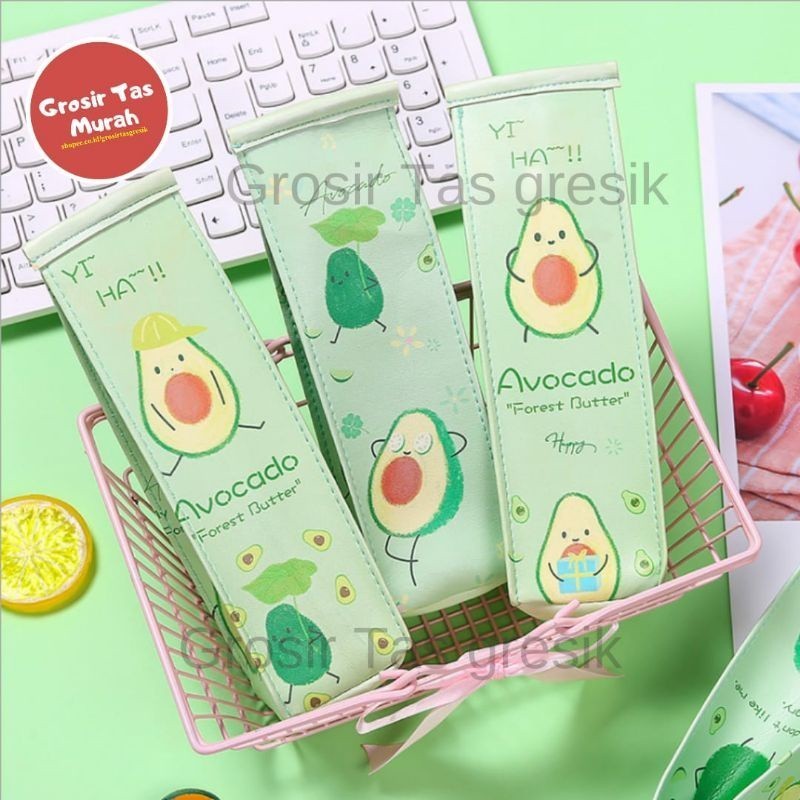 

MURAH COD Kotak Pensil Tempat Pensil Lucu Bentuk Milk Kotak Susu Avocado FREE ONGKIR