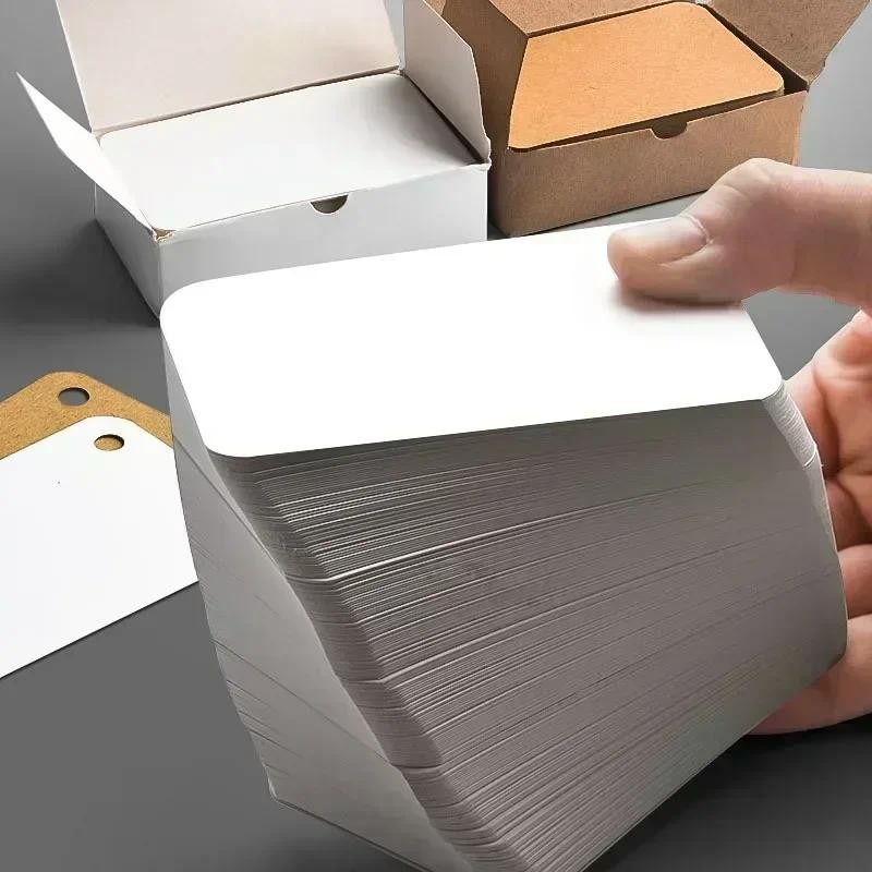 

50/100/200sheets/box DIY Journal Portable can Punching Blank Card Memory Message Convenient Card Greeting Cards Notepad