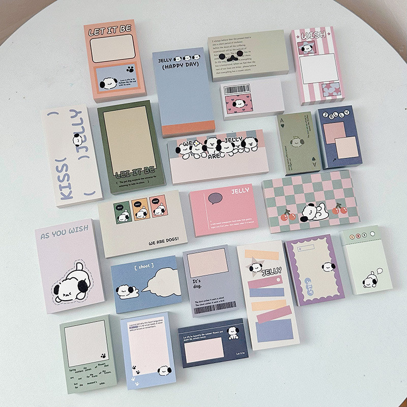 

100Pcs Cute Puppy Memo Pad Message Notes Paper Daily Check To Do List Decoration Scrapbooking Notepad School Stationery