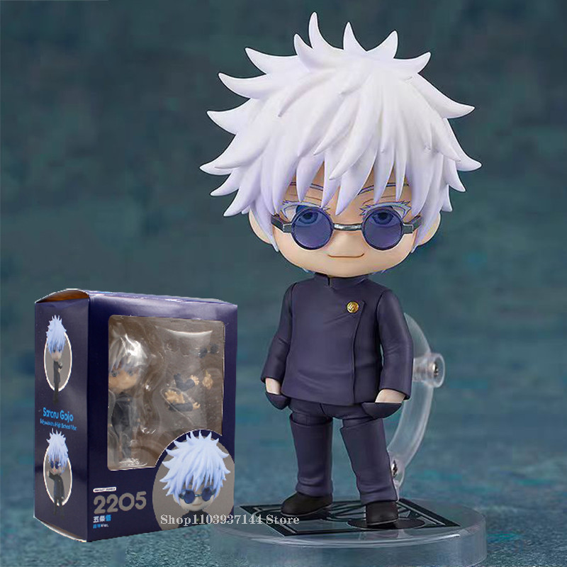 10cm Anime GSC 2205 Gojo Cute Figure Jujutsu Kaisen Toy Nendoroid Satoru Gojo Figure Movable Model P