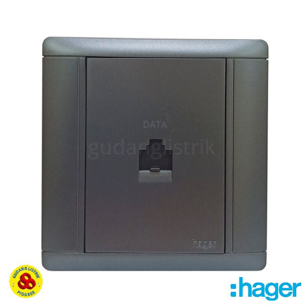 LLB99 Hager Stop Kontak Data Cat5 1G 10088 Outlet Data RJ45 Cat5 1 Gang