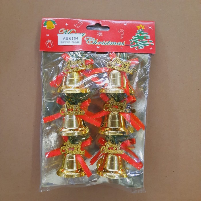 

Lonceng Natal isi 6 Hiasan Dekorasi Ornamen Christmas Bell Murah - 6cm 6pcs AB6164