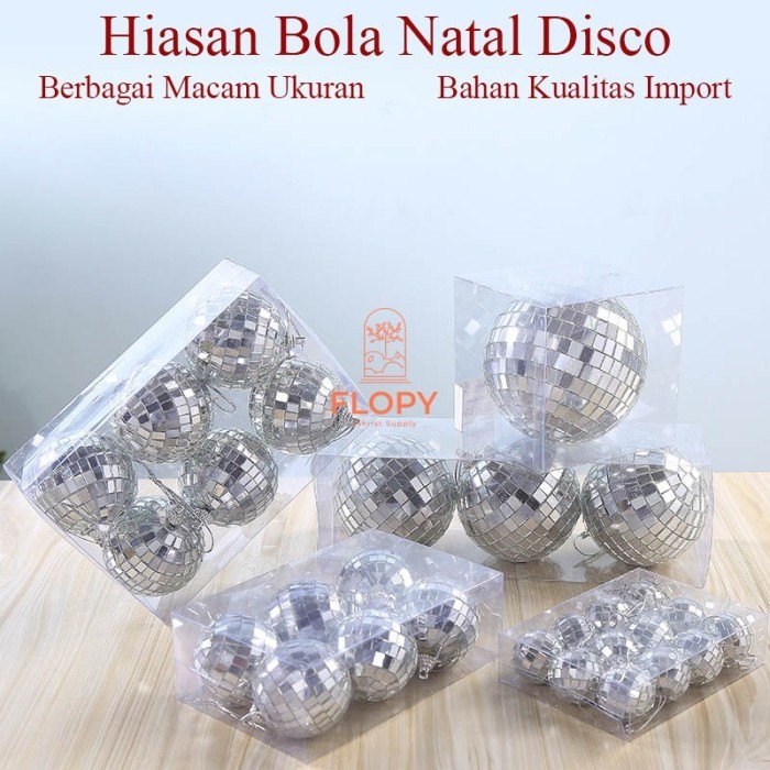 

Hiasan Bola Natal Disco / Hiasan Dekorasi Natal / Perlengkapan Natal - 2 Cm