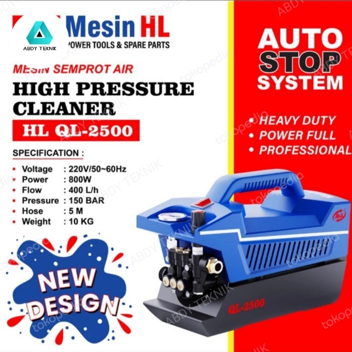 G99 Jet Cleaner High Pressure H&L QL 2500 mesin cuci mobil motor ac