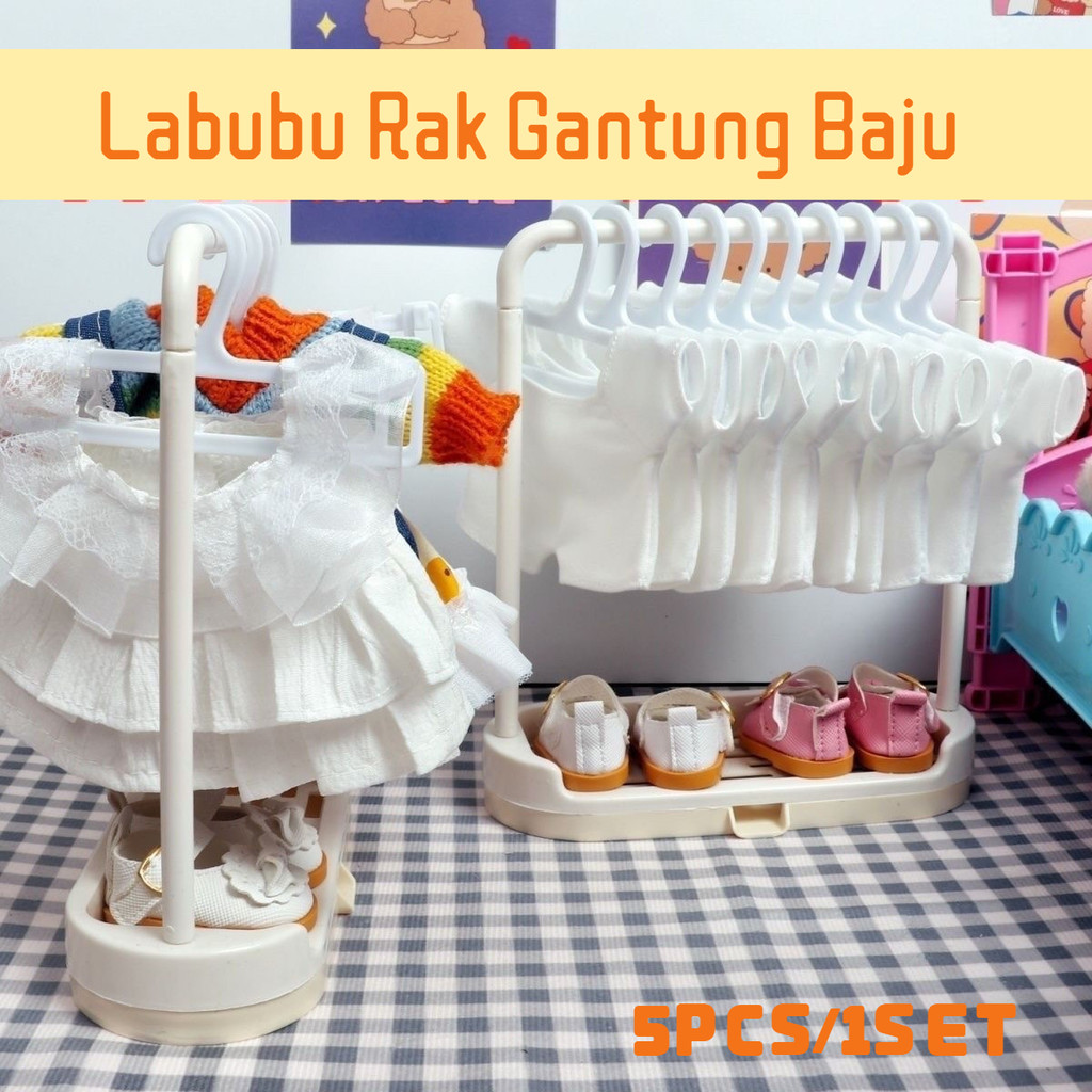 Gantungan Baju Boneka / Boneka Coat Hanger Gantung / 10-20 Cm Hanger Boneka / Rak Gantung Serbaguna 