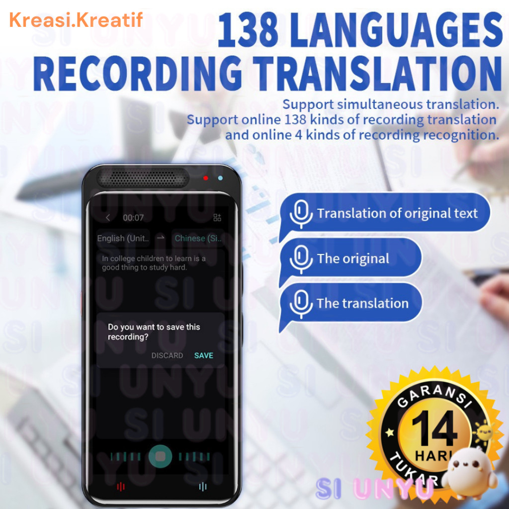 Z6 - Portable AI Smart Translator - Alat Penerjemah Online Offline Suara Foto Scan hingga 138 Bahasa