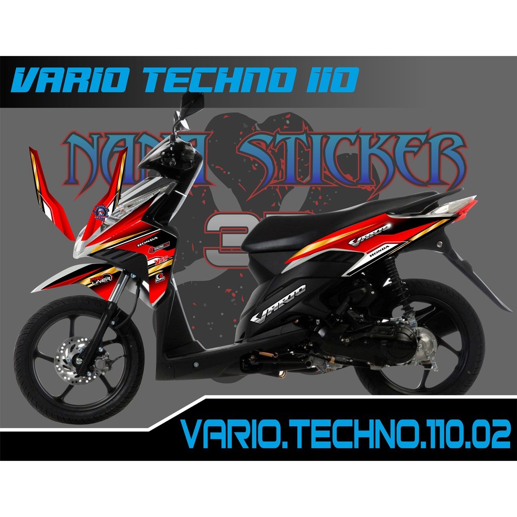 Striping VARIO TECHNO 110 - Stiker VARIO TECHNO 110 List Variasi Motor STICKER VARIO TECHNO CODE 02