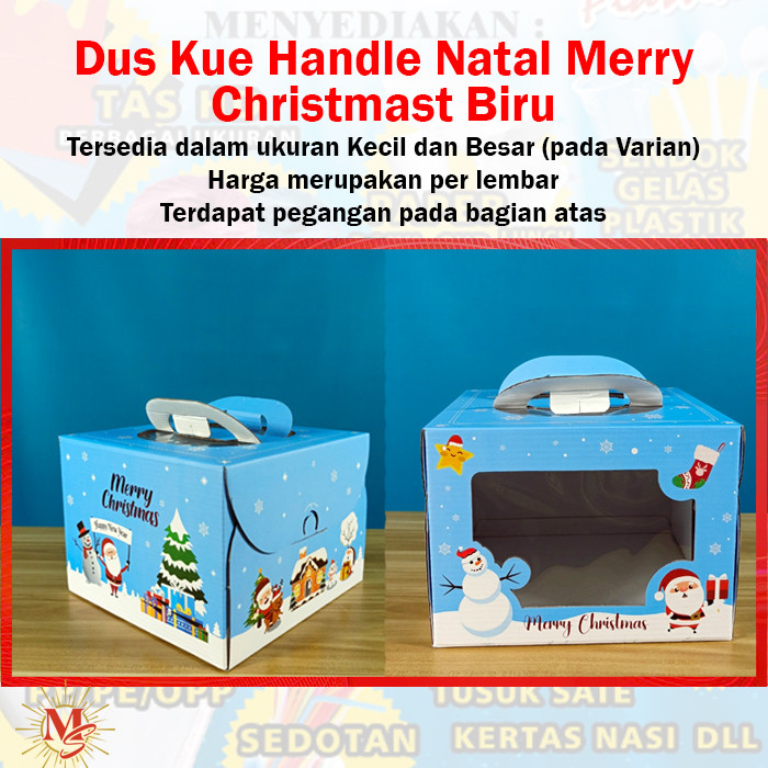 

Dus Kue Persegi Natal Merah - CBX Handle Xmas Blue BD