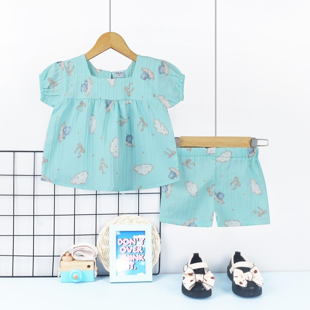 Owlet - setelan anak perempuan KALUNA / setelan MOTIF anak / baju anak perempuan / BAJU ANAK HARIAN 