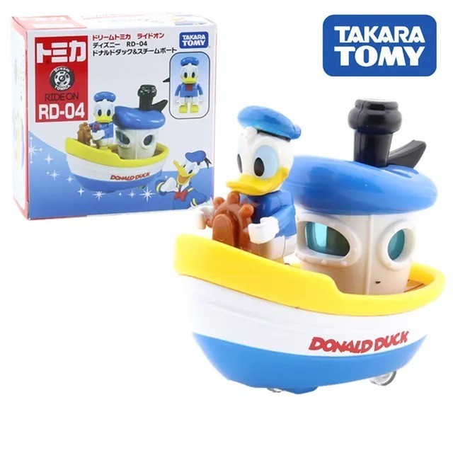 TOMICA DREAM RIDE ON DISNEY RD-04 DONALD DUCK & STEAMBOAT TOMY