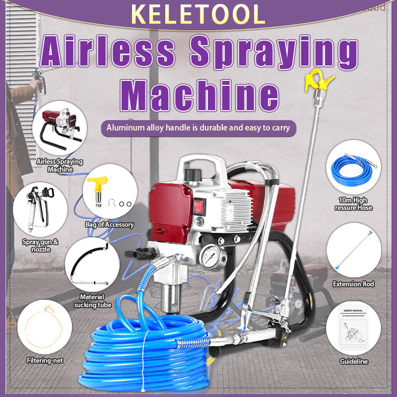 Alat Penyemprot Cat Airless Elektrik 2300W Mesin Cat Penyemprot Listrik Genggam Profesional Bertekan