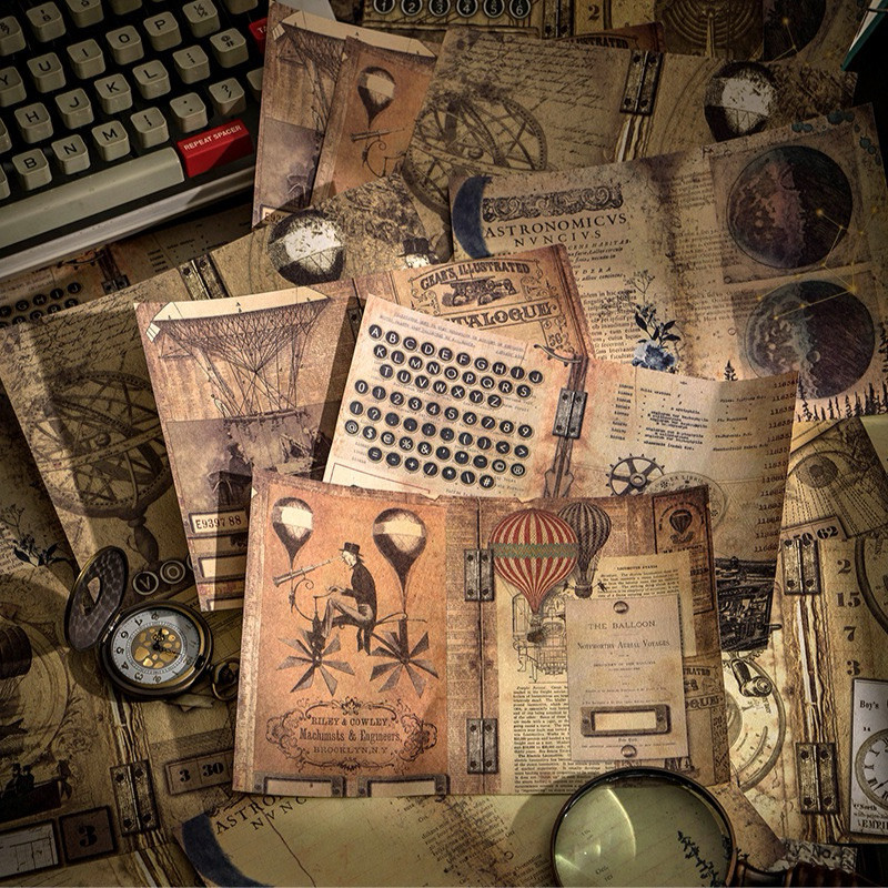 

Journamm.id Seri buku catatan memori kertas bahan Momo buku pegangan sastra retro bahan dasar kertas DIY 30 lembar menjadi 8 jenis