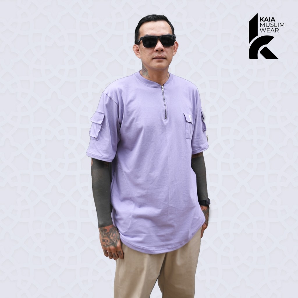 Kaos Kurta Premium Cotton Combed 24s | Kurta Premium | Baju Koko Muslim | Kaos Kurta Polos | Zipper