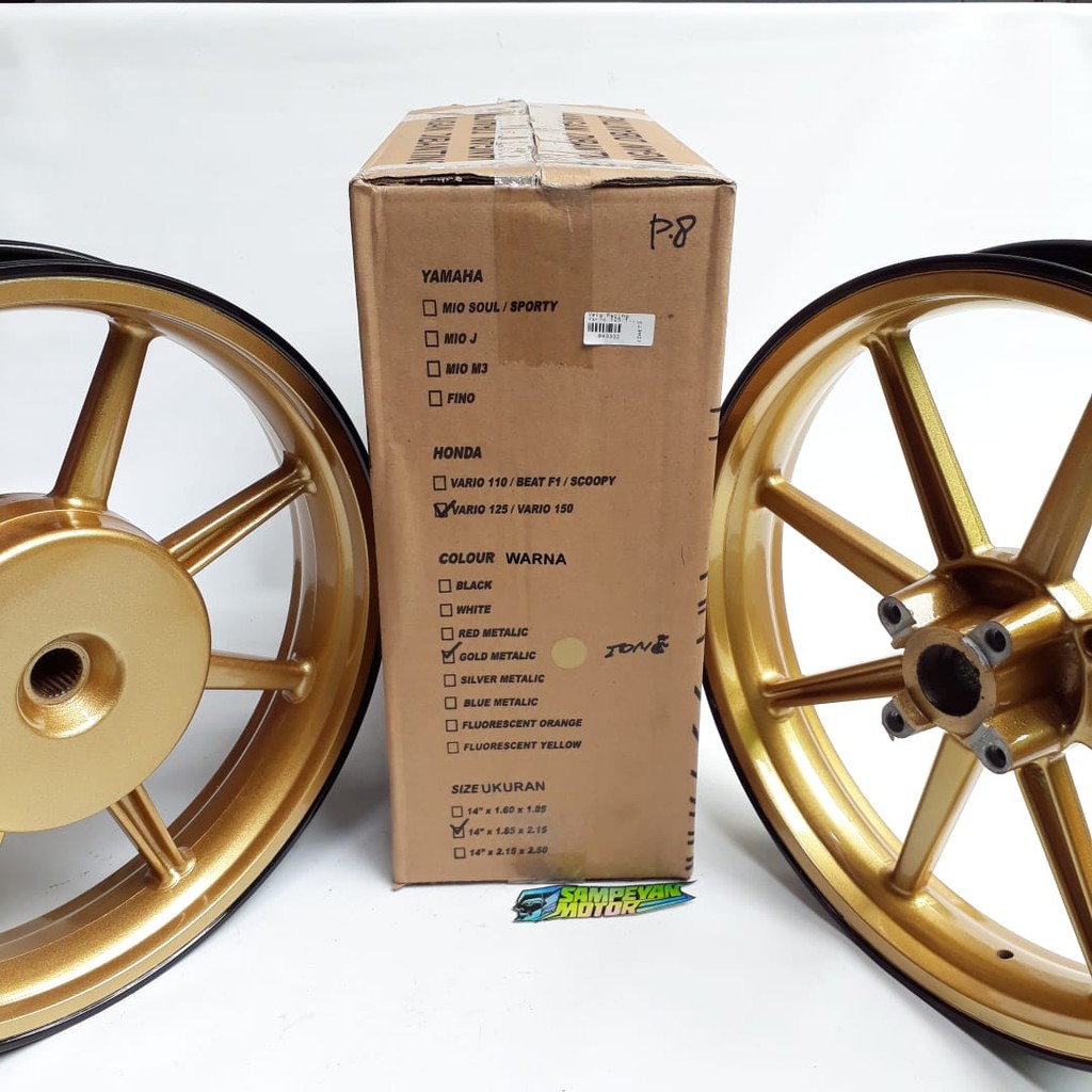 Velg Palang Racing Set Honda Vario 125 150 LED Gold Rochell Model RCB Palang 8
