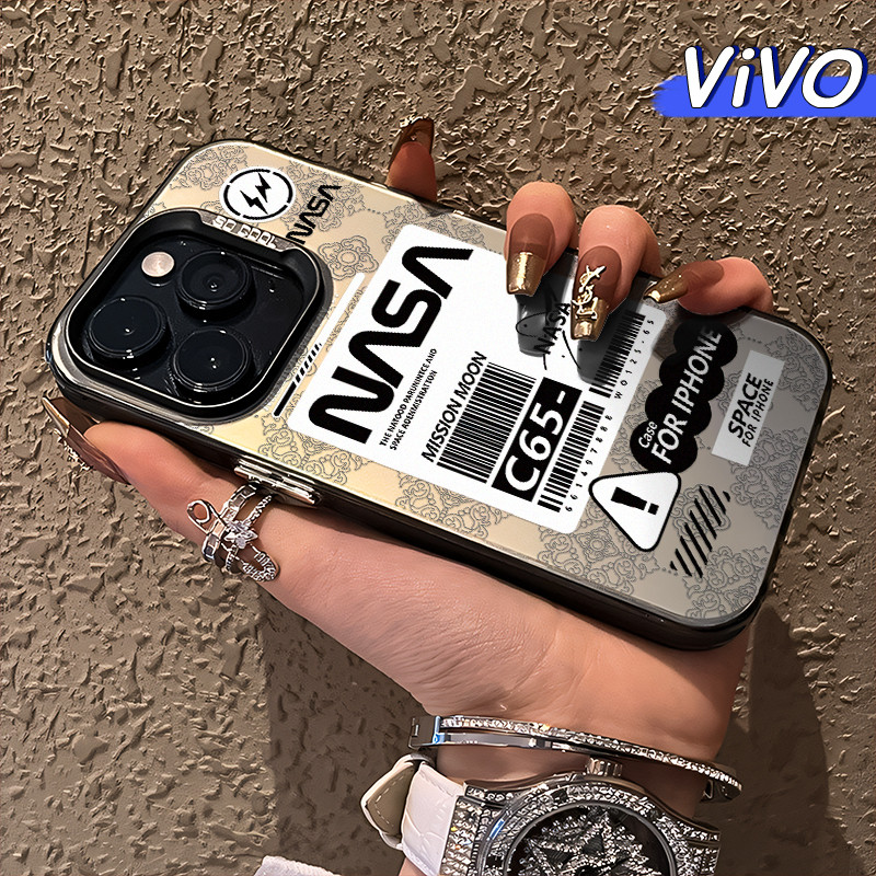 Keren NASA Glossy Hologram PC Case VIVO Y17s Y12 Y12S Y15s Y21 Y03 Y16 Y22 Y18 Y02 Y17 Y27s Y30 Y91 