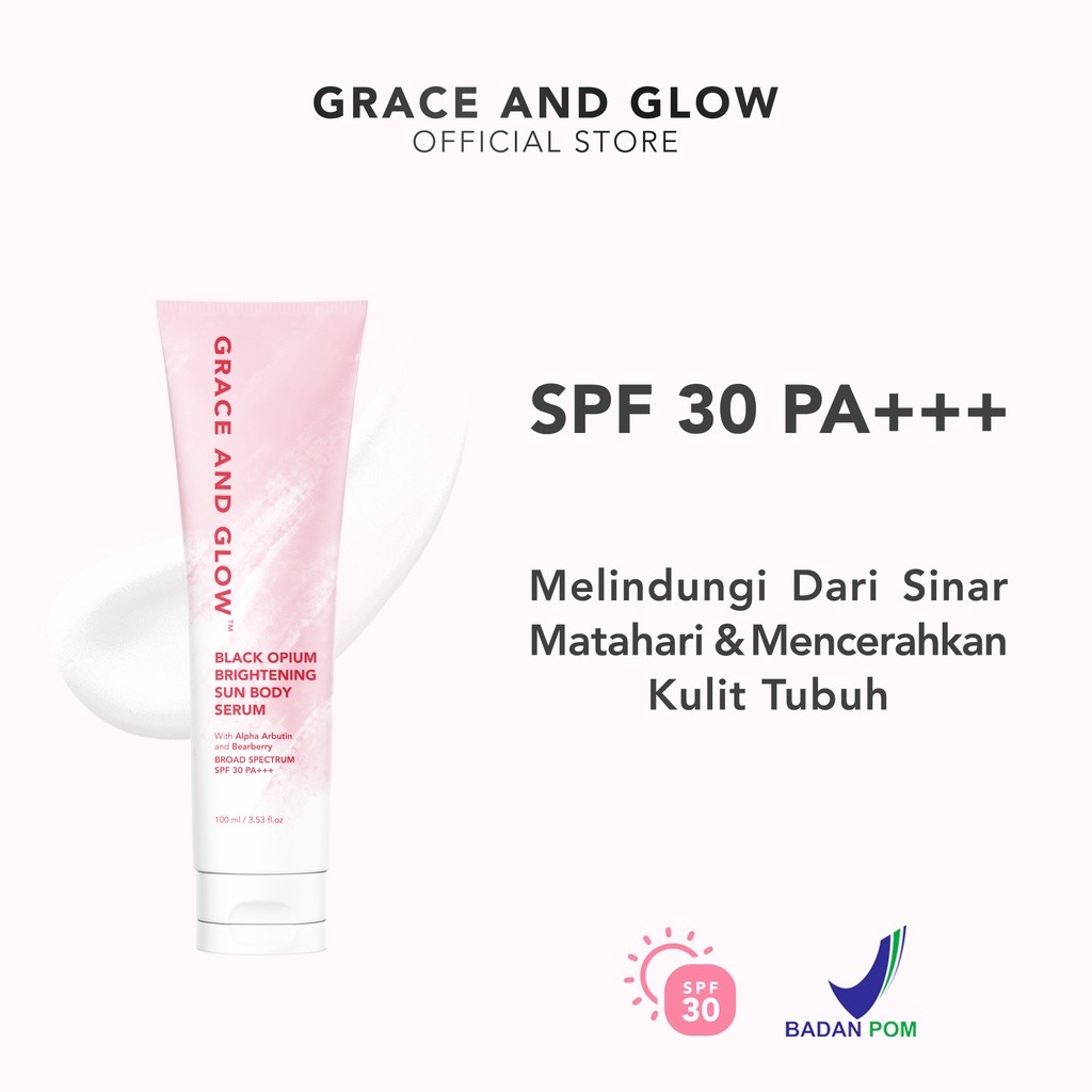 Grace and Glow Black Opium Brightening Sun Body Serum SPF 30 PA+++ 100 ml | Sunscreen | - Sunblock B