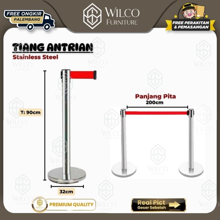 

Tiang Pembatas Antrian Stainless | Tiang Antrian Pita | Tiang Pembatas Antrian Bank