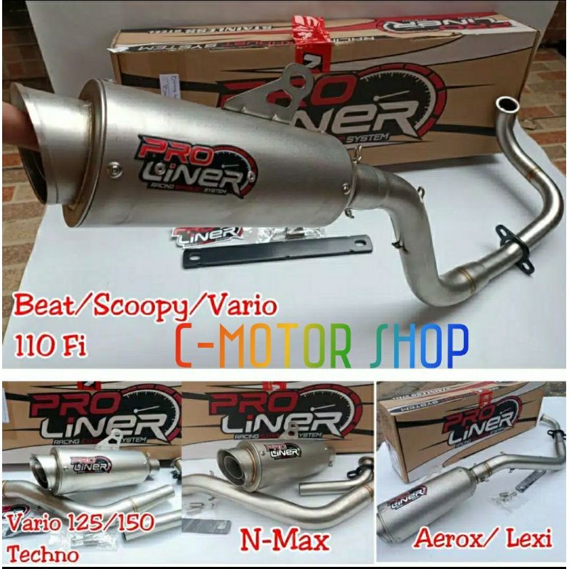 Knalpot Proliner Pro Liner Tr1R Vario 125,Vario 150,Vario150 New,Vario 110fi,Beat New,Beat,Scoopy, N