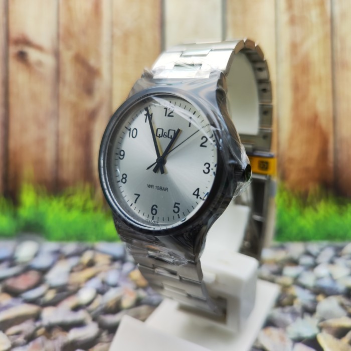 [[New Arrival]] Jam Tangan Pria Q&Q QQ Analog Strap Karet Hitam VS50J017Y Original - VS50J006-Rantai