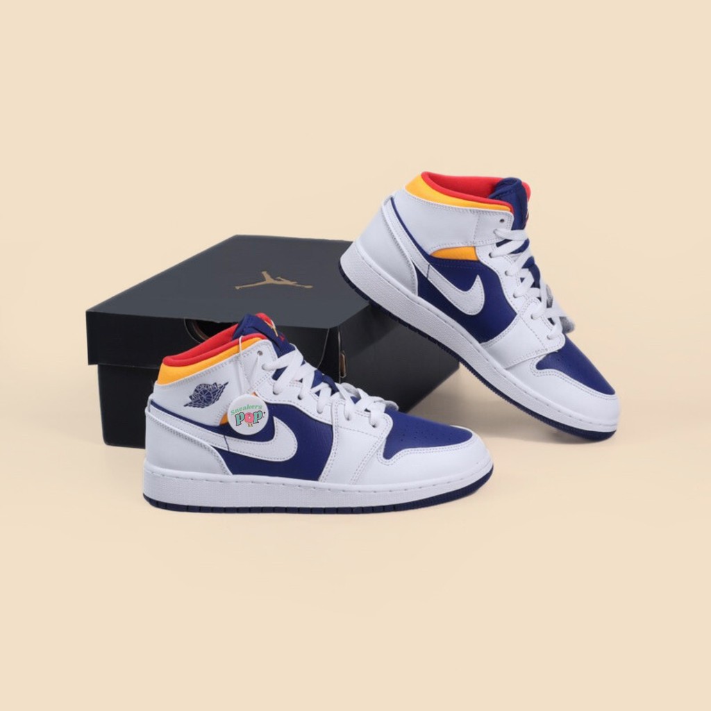 Nike Air Jordan 1 Mid White Laser Orange