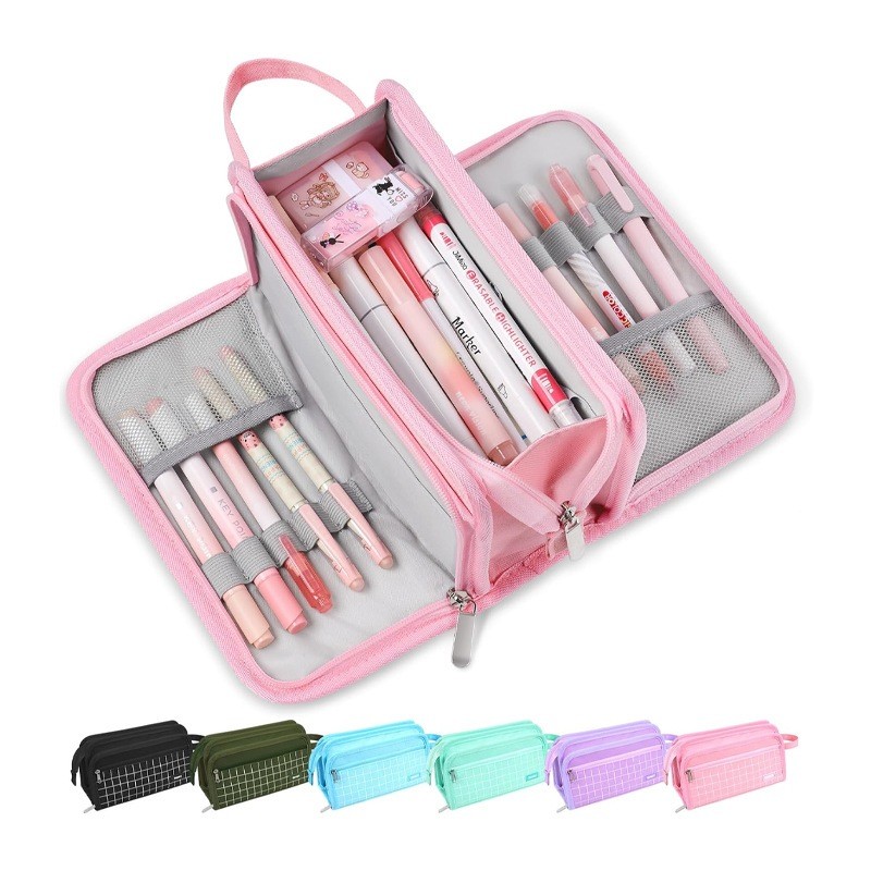 

【Dotding】Kotak Pensil Baru Kapasitas Besar Tas Pensil Sederhana untuk Siswa dan Anak Perempuan Tas Alat Tulis Kantor Sekolah Kantong Kosmetik H571