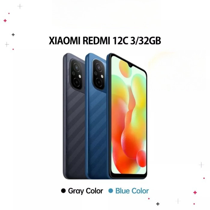 (Second Like New) XIAOMI  Redmi 12C Graphite Gray 3GB RAM 32GB ROM 2023 GARANSI RESMI [ BATAM ]