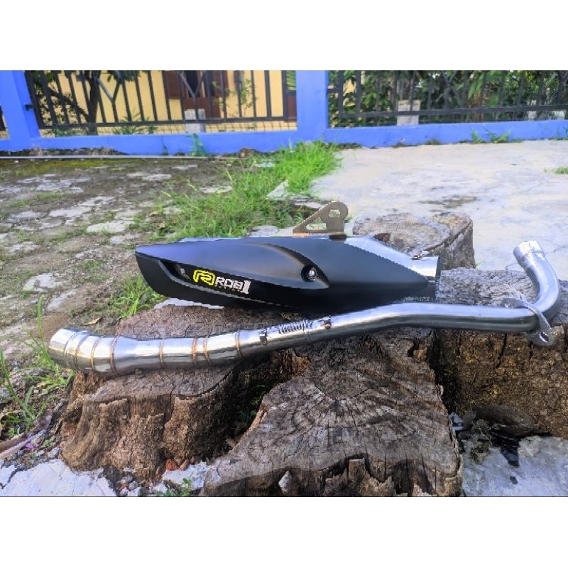 knalpot suara adem Knalpot Racing Rob1 Supra x 125 Vega Jupiter Kharisma  Grand Suara Bass Adem Anti